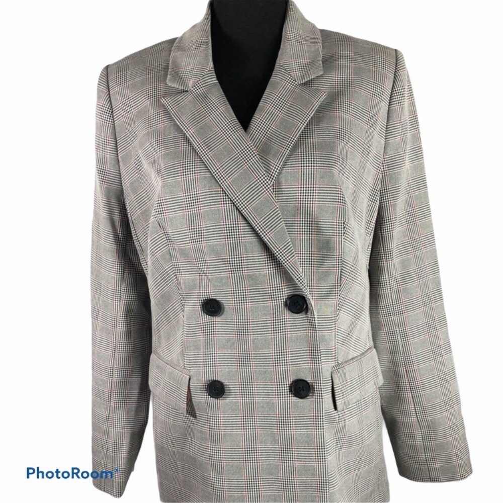 The Limited  Ladies Double Breasted Plaid Blazer